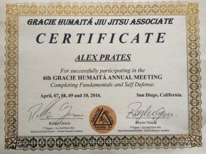 gracie humaita annual meeting certificate