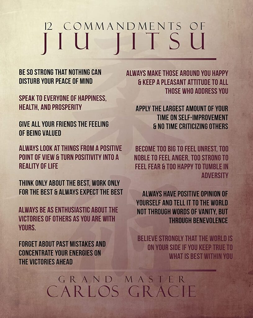 12 commandments of jiu jitsu master carlos gracie