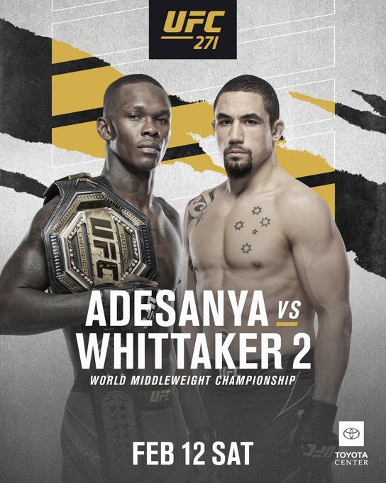 UFC 271: Robert Whittaker hyped to tackle Israel Adesanya on NFL Super Bowl weekend